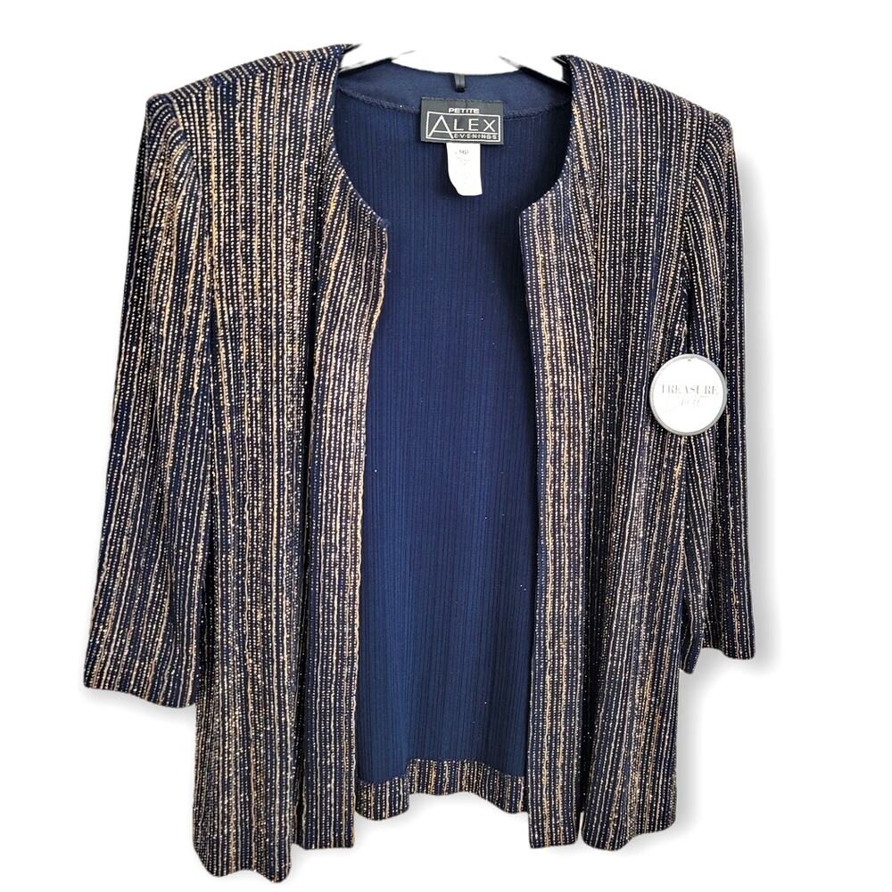 NWOT Alex Evenings Formal Bolero Jacket Size MEDIUM PETITE